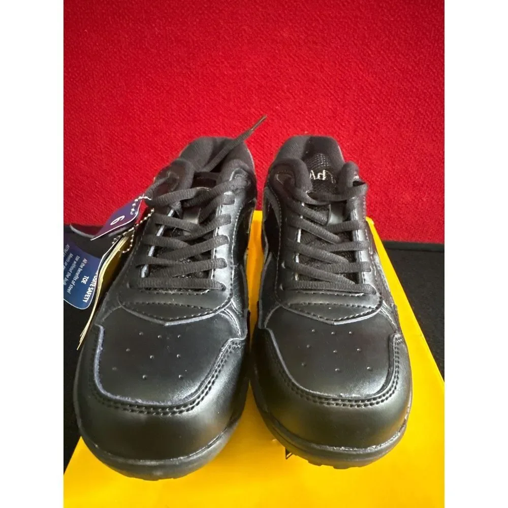 AdTec Genuine Leather Memory Foam Footwear Size 6 Black.‎ steel toe Shoes